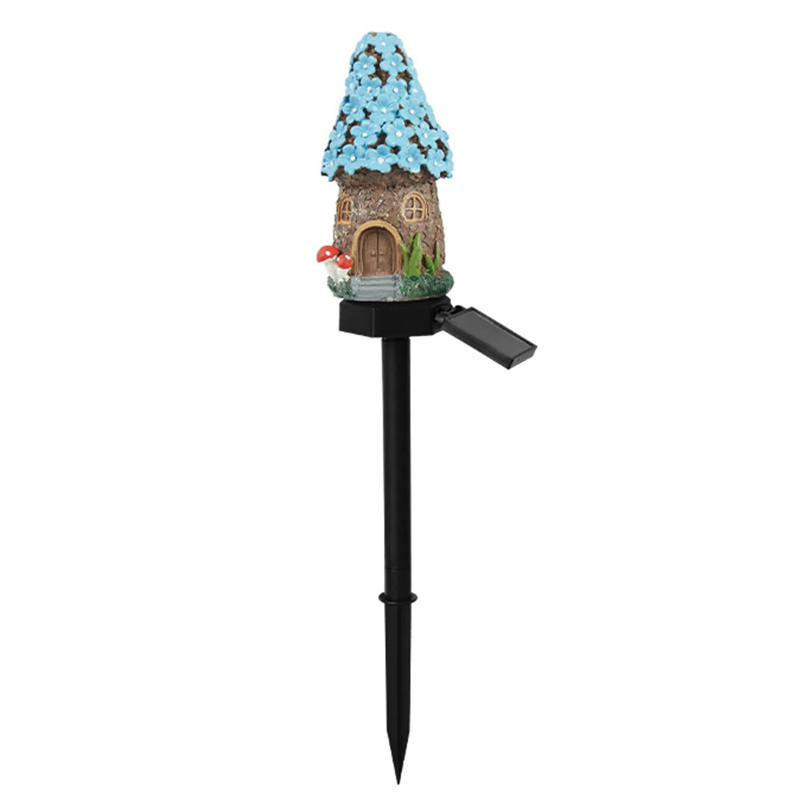 Solar-Powered Resin Lamps Weather-Proof Waterproof Landscape Lighting Mushroom House Statue Lawn Lights For Garden Decoration Peaceful Pleasures Health and Wellness A