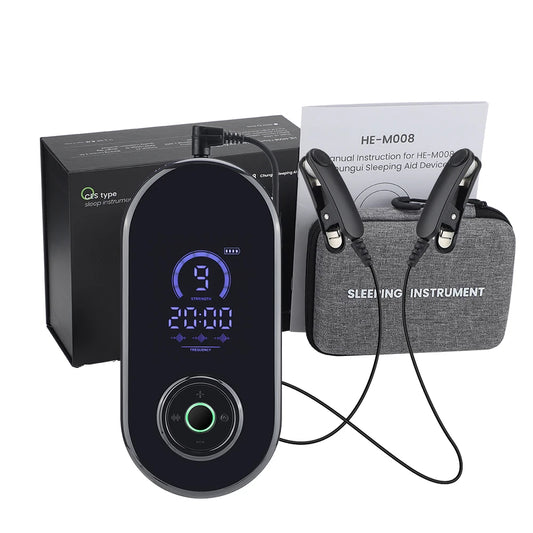 CES Ear Clip Sleep Aid 9 Levels 3 Modes Microcurrent Insomnia Reliever Natural Physical Smart Sleep Helper Anxiety Stress Relief Peaceful Pleasures Health and Wellness