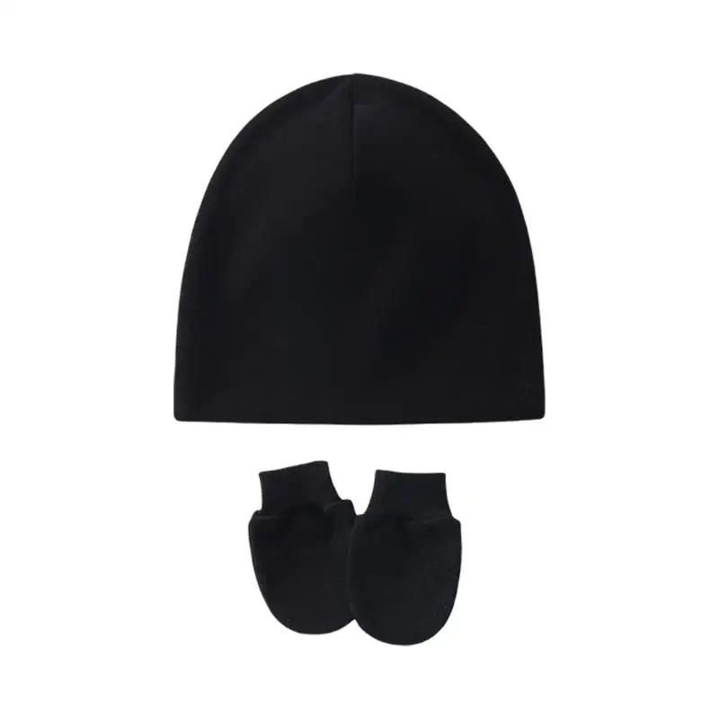 Newborn Baby Hat & Anti-Scratch Gloves Set | Soft Cotton