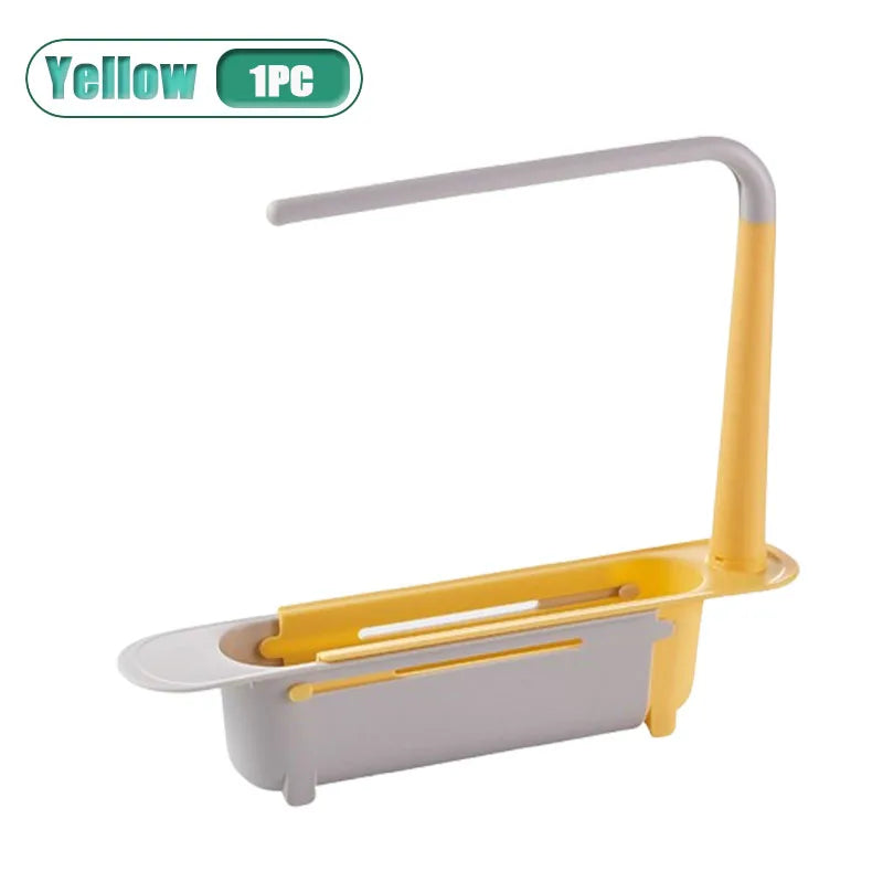 Expandable Sink Caddy Drain Basket | Sponge & Soap Organizer