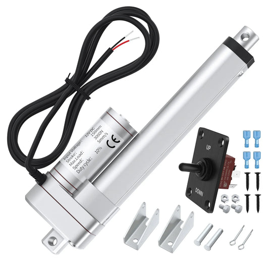 Linear Actuator 12V with Controller 6" 3000N/660lbs Stroke Electric Actuator 5mm/s Motion Actuator with Reverse Polarity Switch Peaceful Pleasures Health and Wellness 150mm United States