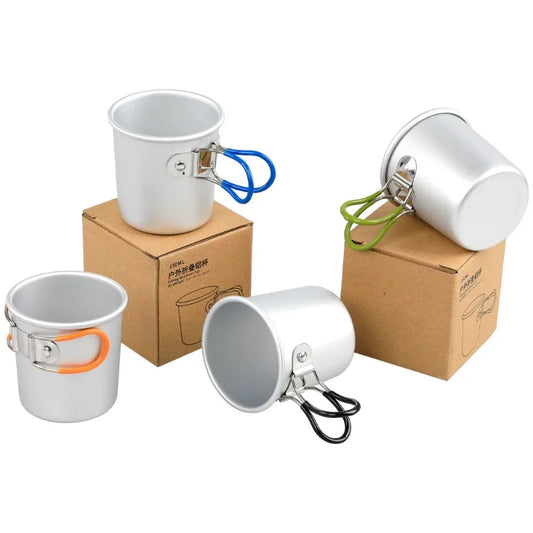 150ml Aluminum Alloy Folding Camping Cup Lightweight Portable Outdoor Mug for Beer Coffee Suitable for Camping Hiking Traveling Peaceful Pleasures Health and Wellness
