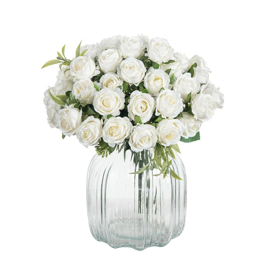 10-Head Silk Rose Bouquet | Artificial Flowers Wedding & Home Décor Artificial Flower Bouquet Peaceful Pleasures Health and Wellness