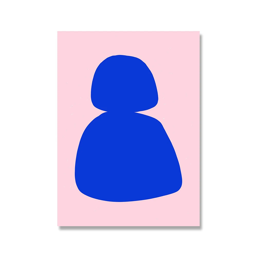 Matisse-Inspired Abstract Girl Canvas Wall Art Print | Unframed