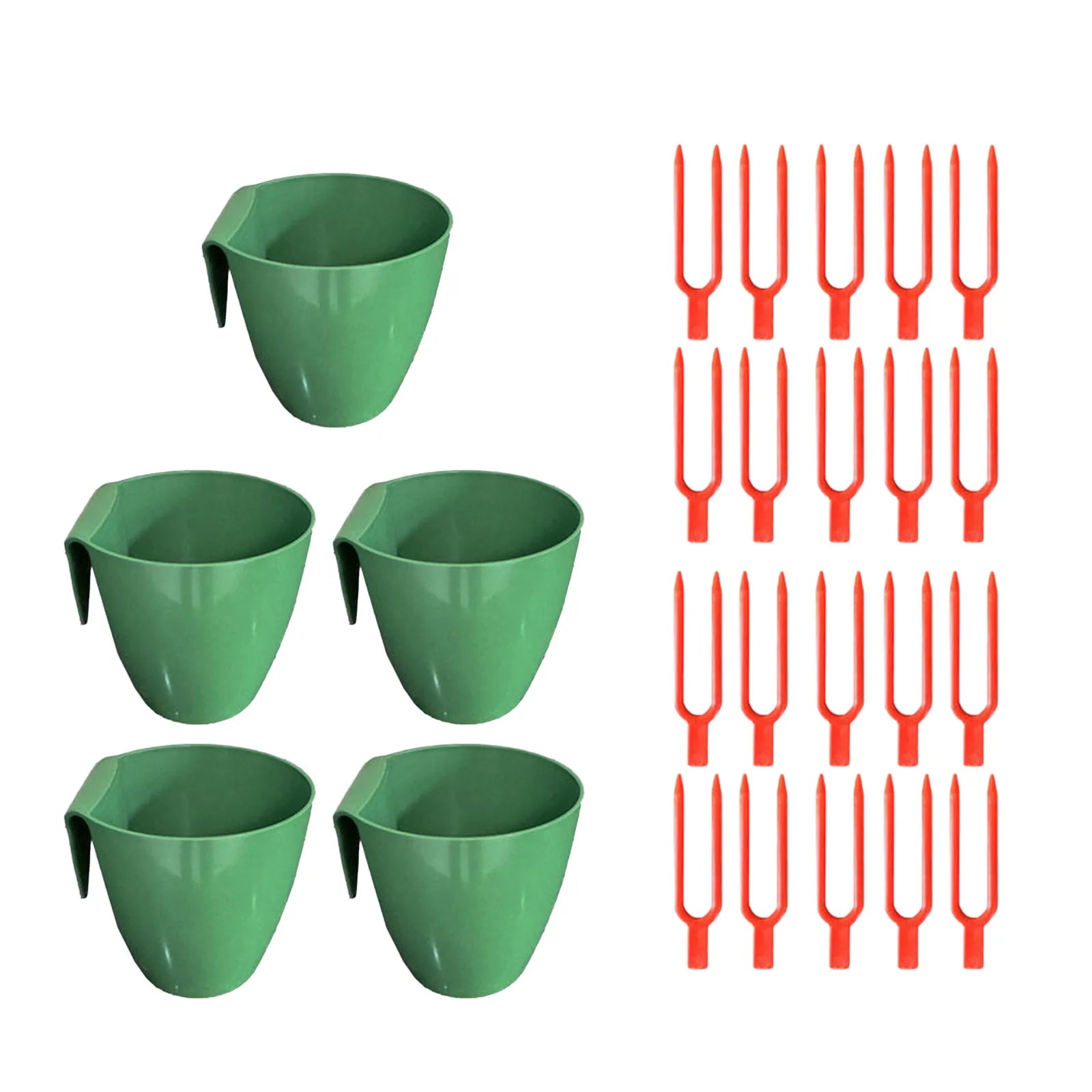 Breathable Strawberry Propagation Cups with Runner Forks Root Stem Propagation Set Strawberry Nursery Pots Cup Garden Trays Tool Peaceful Pleasures Health and Wellness L 5Pcs