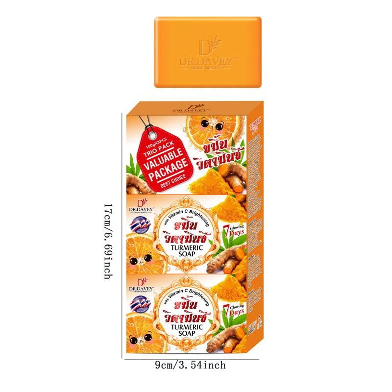 DR.DAVEY Turmeric Soap 3-Pack – Cleanse & Moisturize Skin