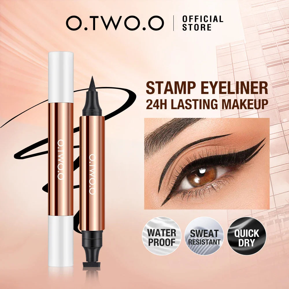 O.TWO.O Waterproof Liquid Eyeliner – Ultra Fine 12-Hour Black