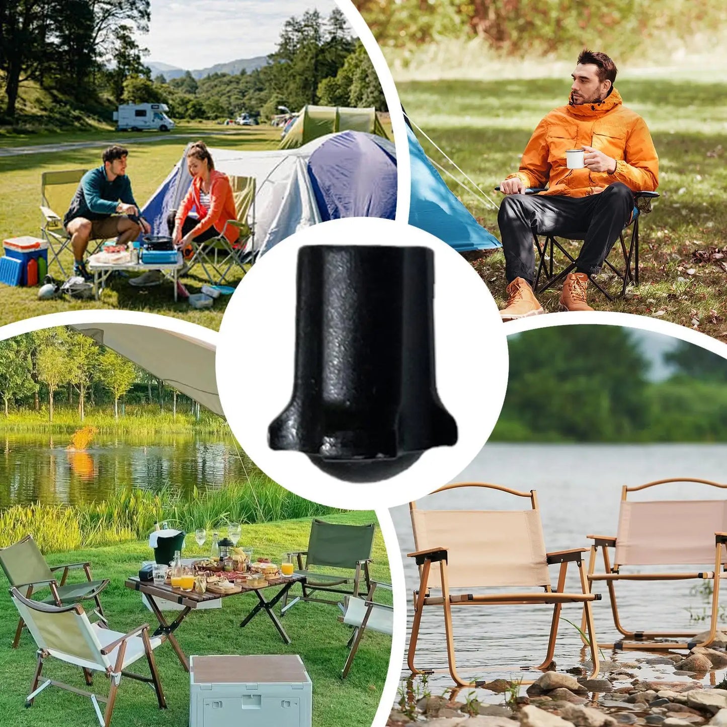 Rubber Chair Leg Caps 20-Pack | Non-Slip Floor Protectors