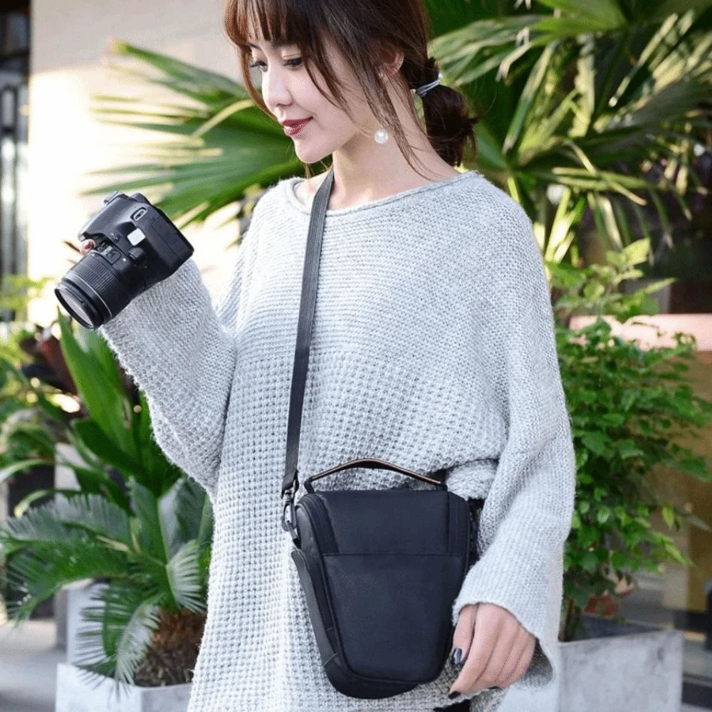 Single Shoulder DSLR Camera Bag Waterproof Scratch-proof Photography Bag Insert Partition Protective Cover Camera Handbag Peaceful Pleasures Health and Wellness
