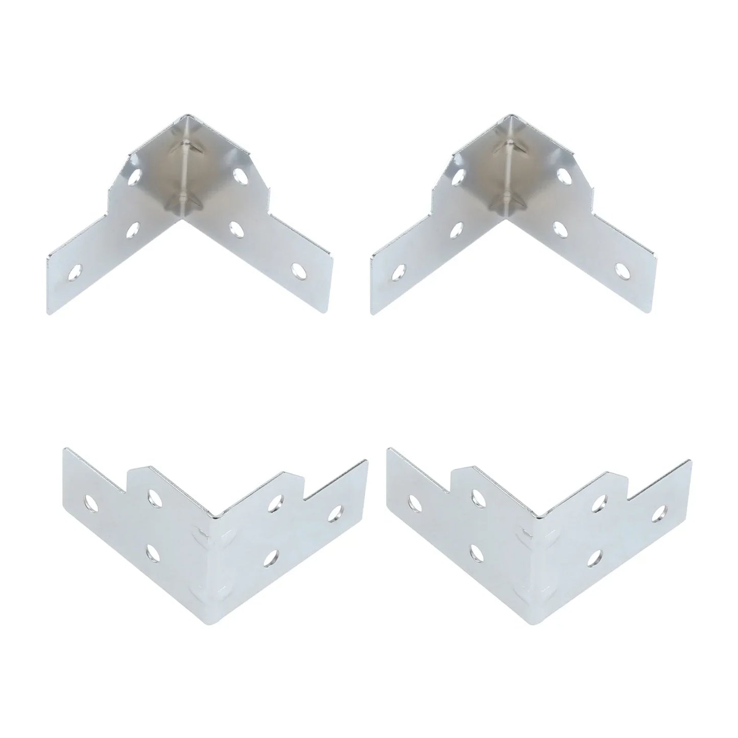 4-Pack Metal Corner Brackets for Flight Case & Wood Box Protection