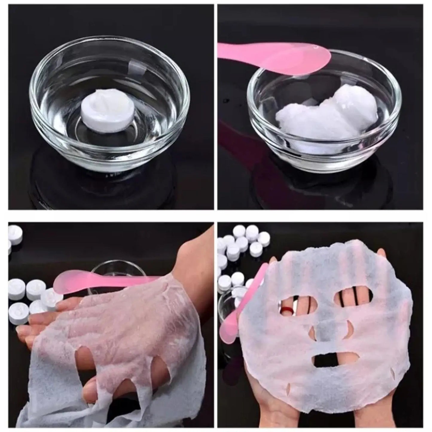 30/50pcs Disposable Compressed Facial Mask Portable Travel Non-woven Face Mask Skin Care Cotton Wrapped Masks Paper Peaceful Pleasures Health and Wellness