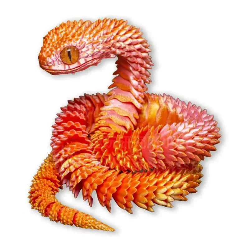 3D Printed Articulated Snake Fidget Toy | Desk Ornament Figurine