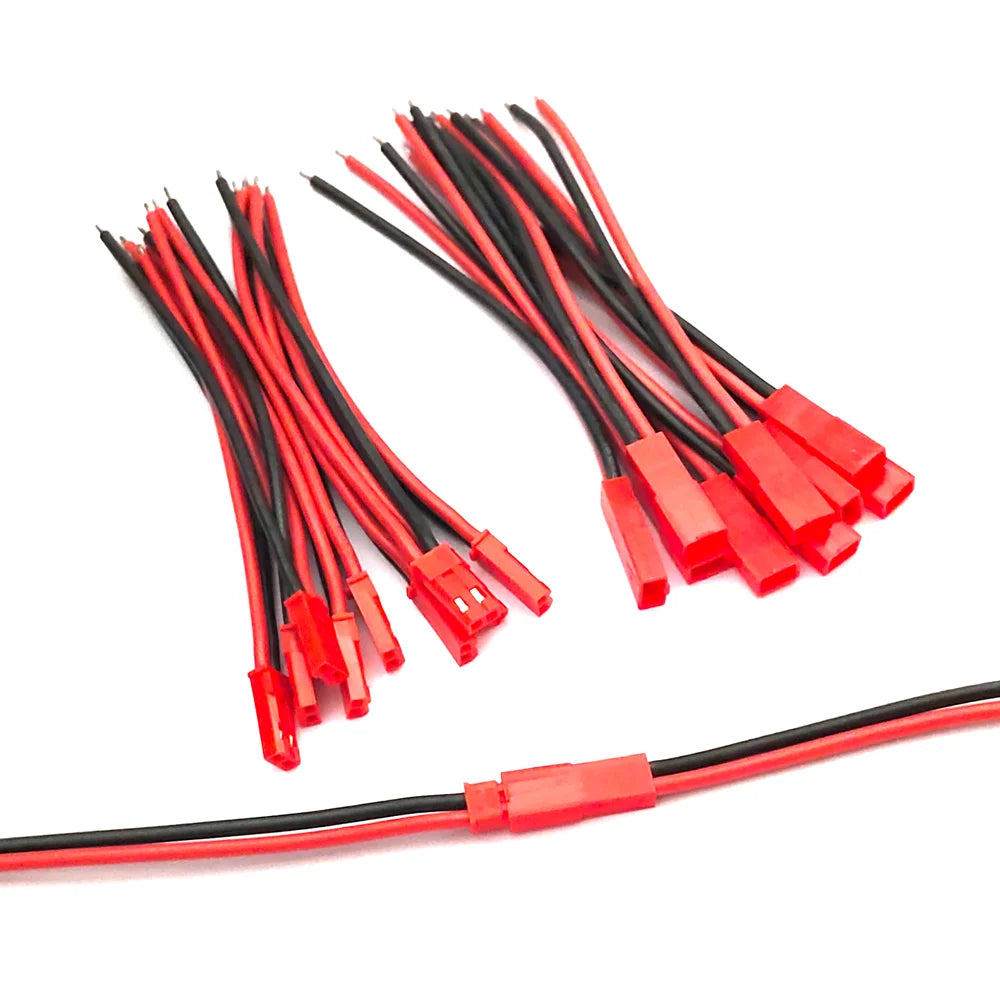10Pairs 20AWG JST Plug Connector SYP 2Pin Male Female Plug with 10cm Soft Silicone Cable Wire for LED Lamp Strip RC Toys Battery Peaceful Pleasures Health and Wellness