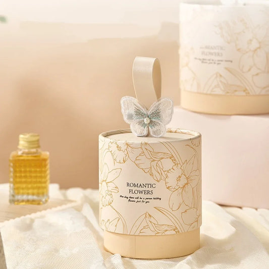 Butterfly Pearl Gift Box with Handle | Wedding & Holiday Gift Box Oasis Select Champagne