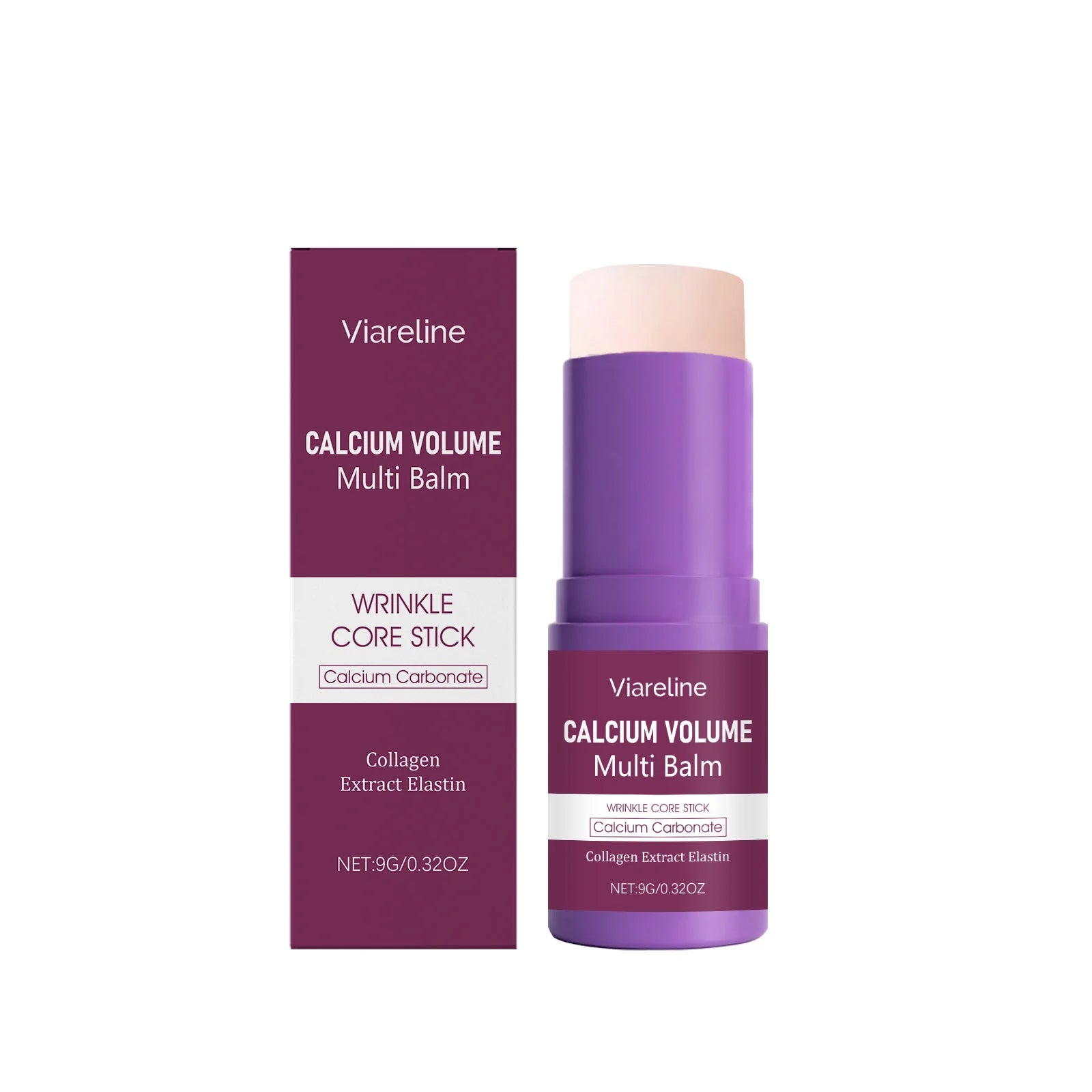 Calcium Volume Multi Balm Stick Hydrating Firming Smoothing Glow Fade Fine Lines Softening Stabilizing Brightening Wrinkle Cream Peaceful Pleasures Health and Wellness 9g boxed