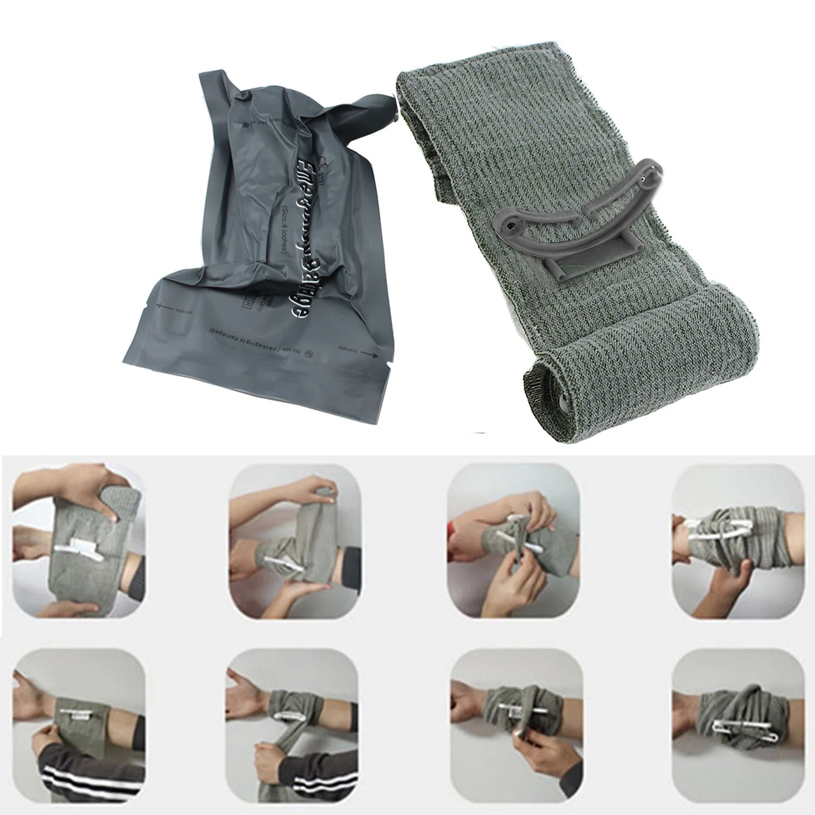 5/10PCS Israeli Bandage First Aid Trauma Hemostatic Bandage Kit Wound Traumatic Emergency Compression Bandages Medical Army Aid Peaceful Pleasures Health and Wellness