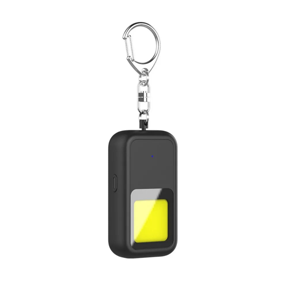 130 DB Safe Sound Personal Alarm LED Strobe Light 2 Modes Alarm Self Defence Alarm Keychain Waterproof with Hanging Hook Peaceful Pleasures Health and Wellness Black