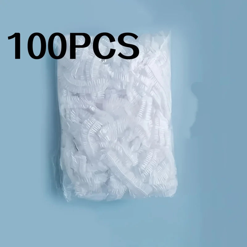 50/100Pcs Disposable Shower Caps for Hair Dyeing, Bathing, and Washing Hair, Transparent Shower Caps with Elastic Opening, Waterproof, Hotel Hairdressing Special Shower Caps, Holiday Gifts, Christmas and Halloween Gifts Peaceful Pleasures Health and Wellness 100Pcs