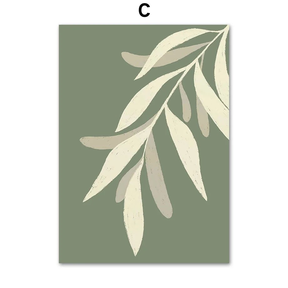 Sage Green Matisse Abstract Canvas Wall Art | Nordic Print