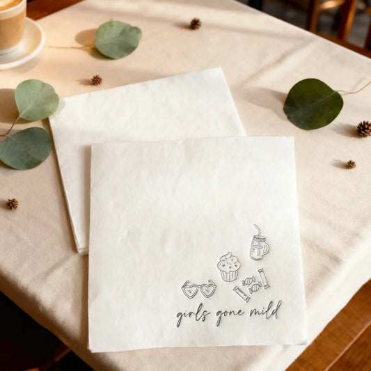 Gone Mild Bachelorette Ice Blue Cocktail Napkins – 20pc Party Set Party Cocktail Napkins Peaceful Pleasures Health and Wellness