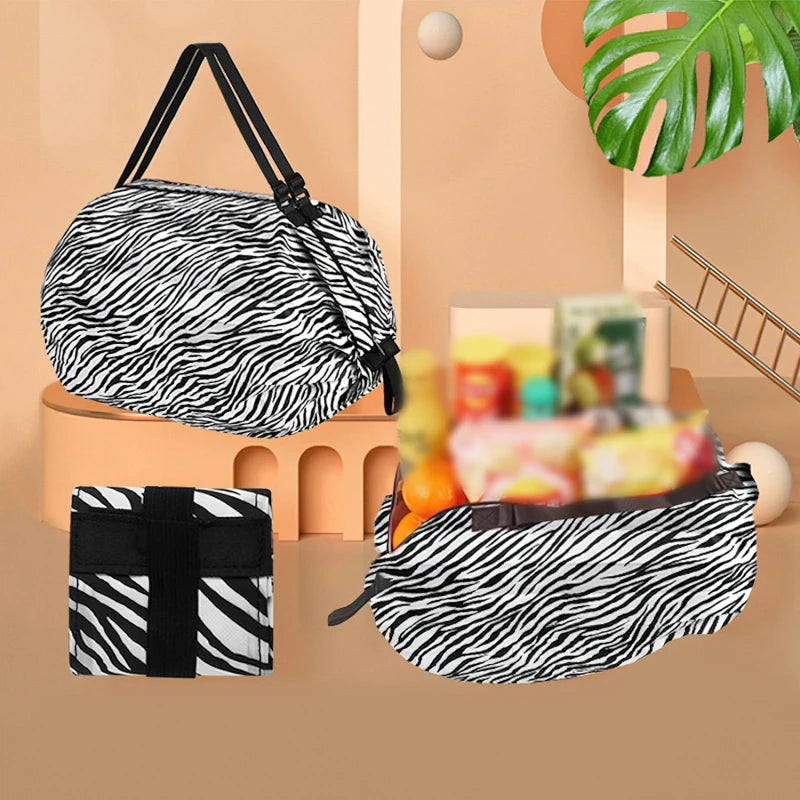 Large Capacity Thickened Shopping Bag Multiple Fashion Foldable Environmentally Friendly One Shoulder Portable Supermarket Bags Peaceful Pleasures Health and Wellness
