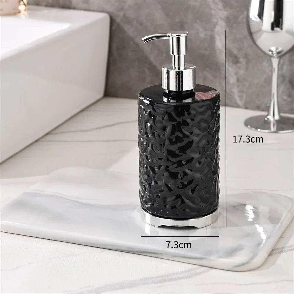 550ml Cheese Pattern Refillable Pump Dispenser Bottle