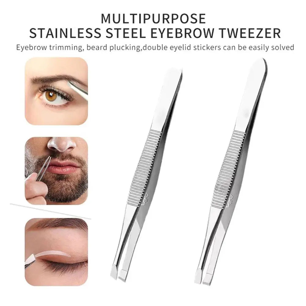 Stainless Steel Eyebrow Tweezers for Precise Hair Removal Peaceful Pleasures Health and Wellness