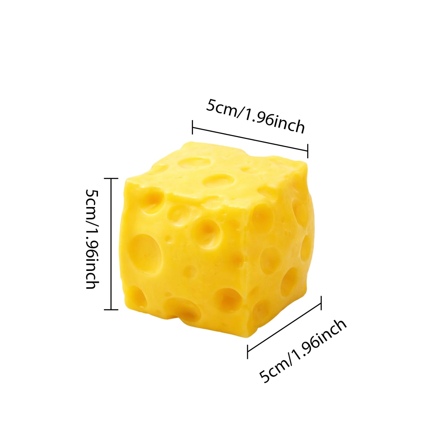 Cube Cheese Squishy Slow Rising Fidget Sensory Squeeze Toy