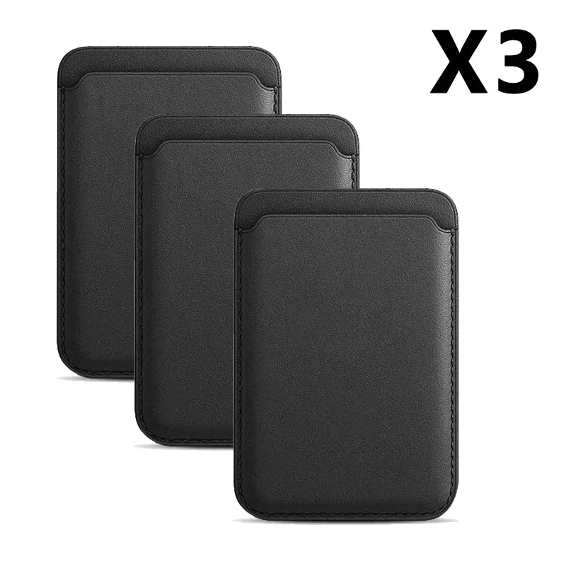 2026 Top Selling！Phone Accessories Magnetic Wallet Holder Leather Case For iPhone13/12/14/15/16/17 Pro Max Phone Card Holder Peaceful Pleasures Health and Wellness 131-Black-3PCS