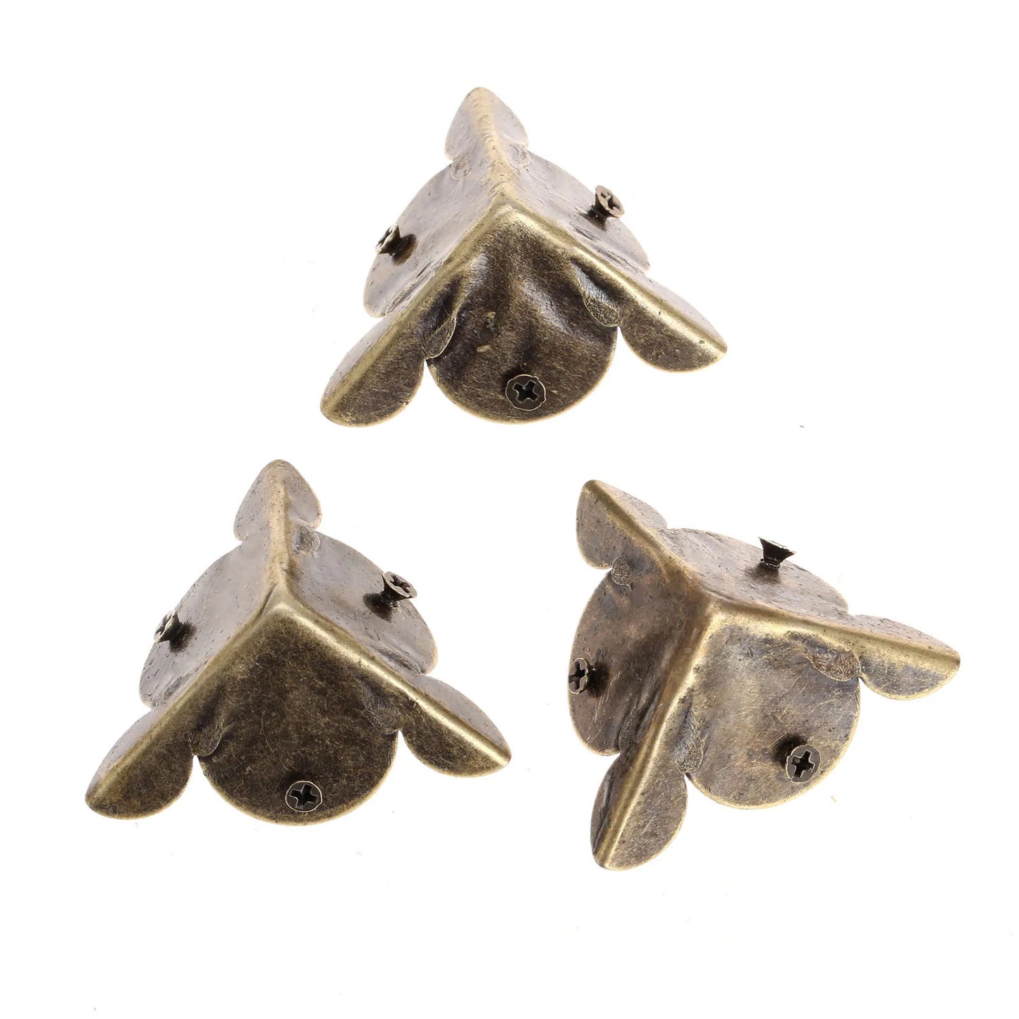 12pcs Antique Brass Corner Protectors for Furniture & Jewelry Boxes