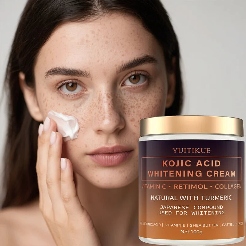 Kojic Acid Whitening Cream 100g | Vitamin C & Turmeric Brightener Skin Brightening Cream Peaceful Pleasures Health and Wellness