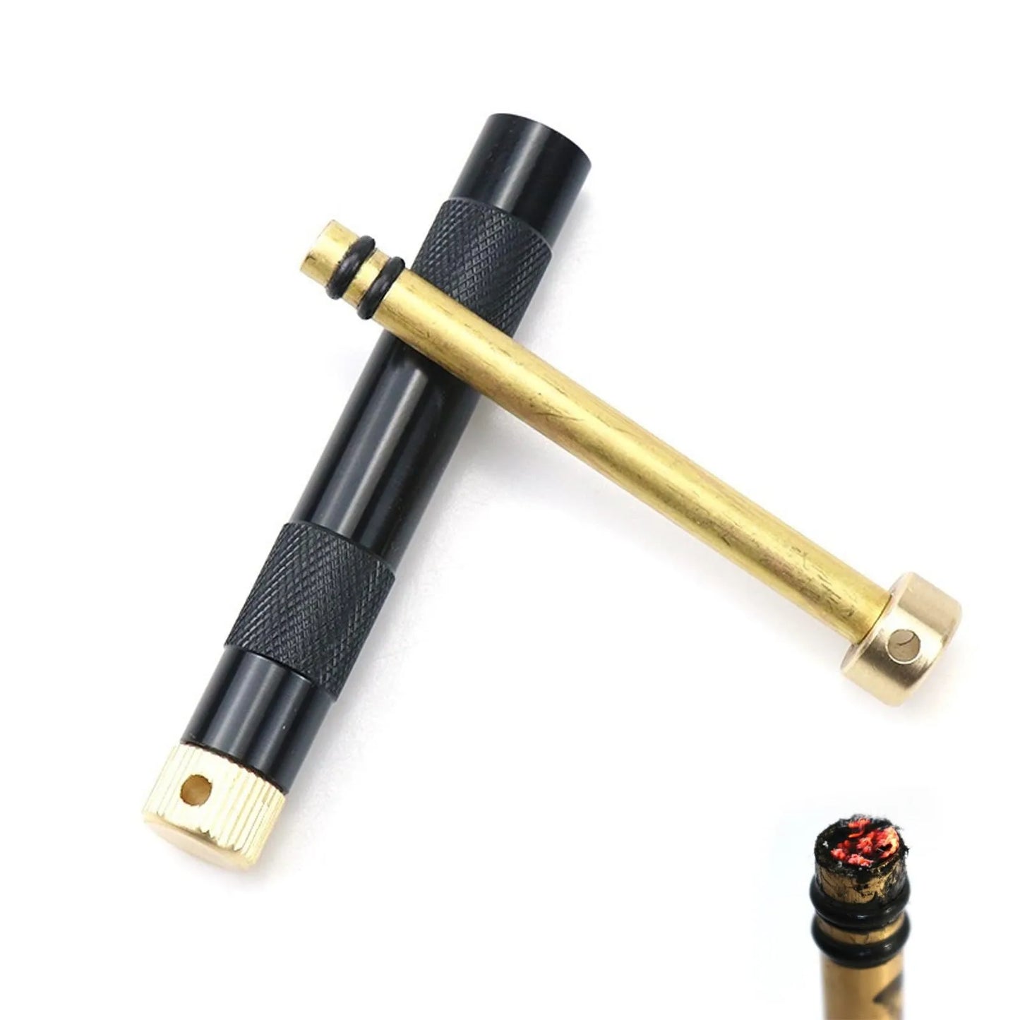 Brass Fire Piston Kit – Air Compression Fire Starter Tool Survival Fire Starter Peaceful Pleasures Health and Wellness D