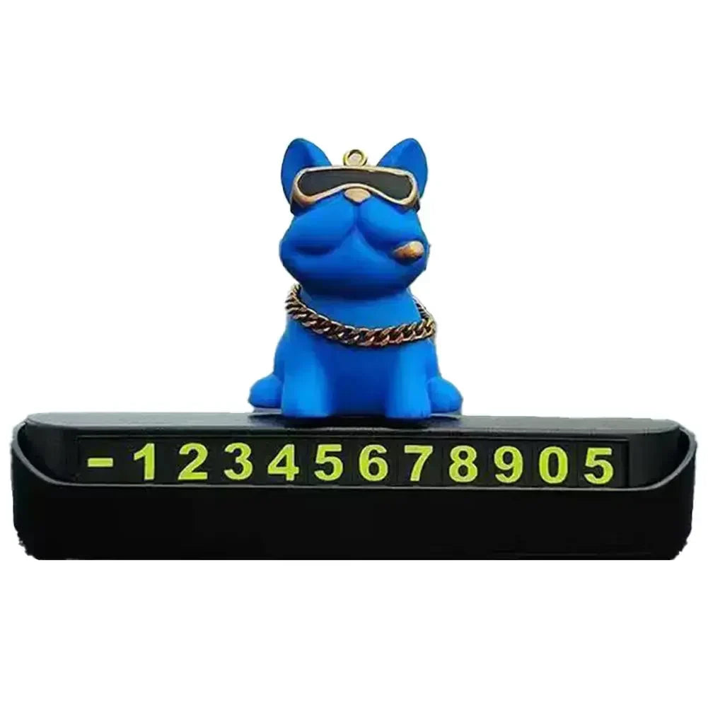 Bulldog Temporary Parking Card – Cute Dashboard Car Decor