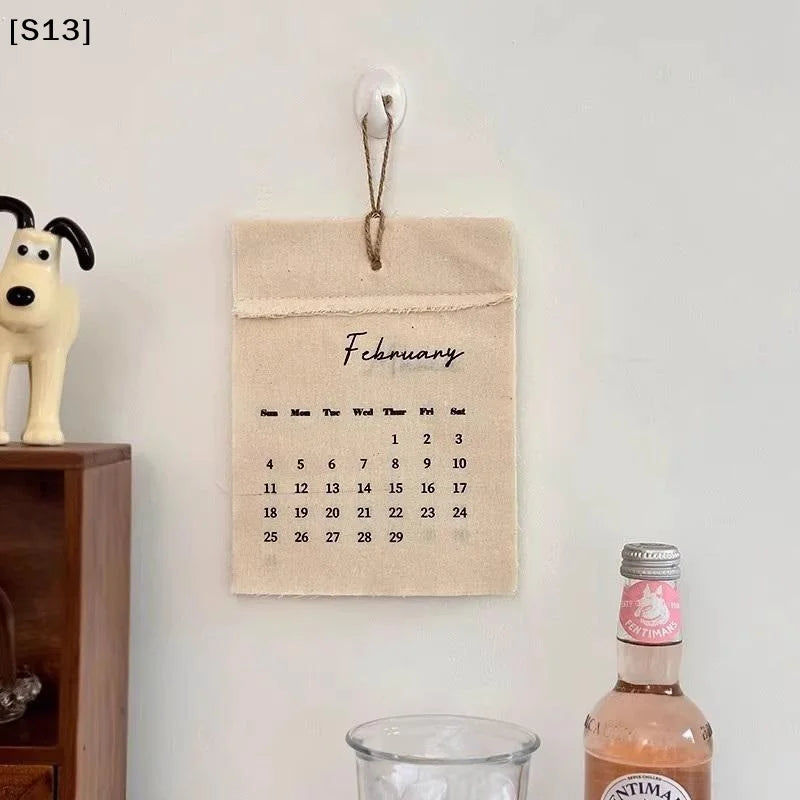 2026 Canvas Hook-Style Fabric Calendar Wall Calendar, High-Value Retro Style, Worthy Wall Calendar DecorationQ@ Peaceful Pleasures Health and Wellness Default Title