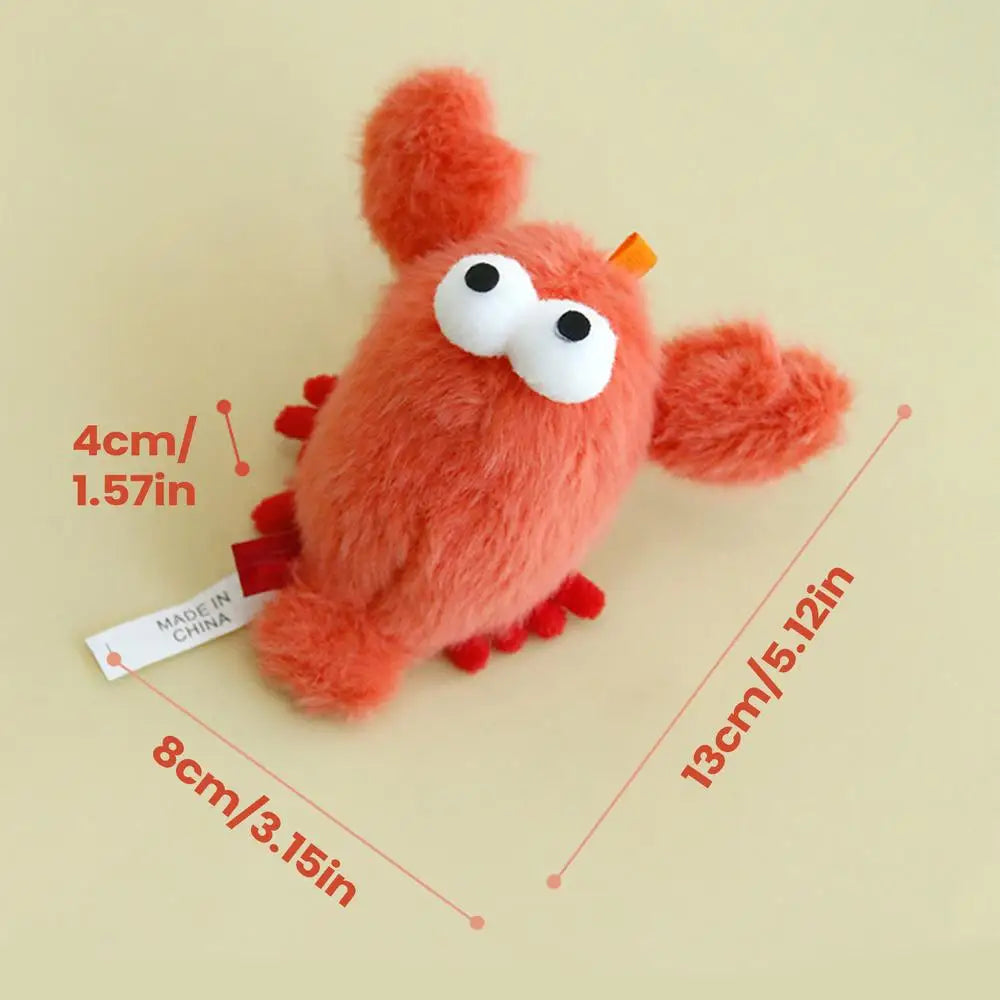 Cat Chew Toy Cute Plush Interactive Teething Crab Lobster Catnip Cat Teething Toys For Self Play Enrichment Training Exercise Peaceful Pleasures Health and Wellness lobster China Mainland