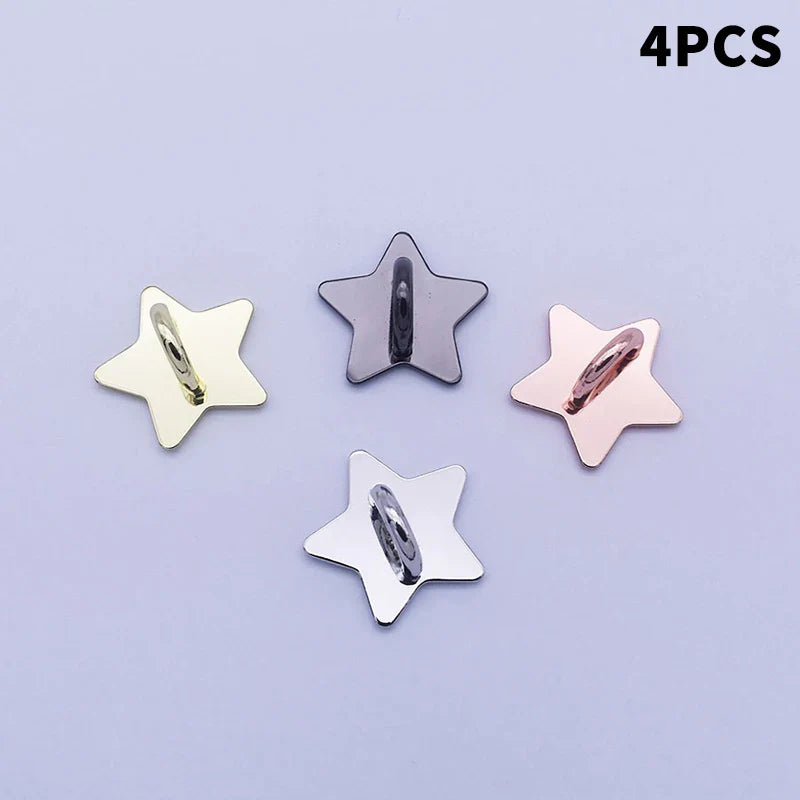 Metal Star Moon Bow Phone Charm Holder & Finger Ring Stand 2/4pc