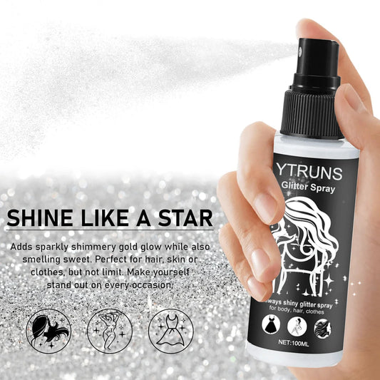 100ml Glitter Spray for Body, Hair & Clothes – High Gloss Glitter Spray Oasis Select Default Title