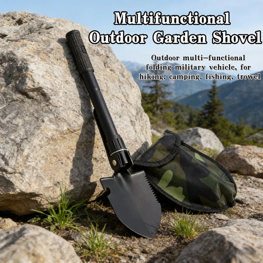 Camping Foldable Shovel Folding Garden Tool Stainless Steel Mini For Hoe Tools Farm Equipment Multifunctional Gardening Tactical Peaceful Pleasures Health and Wellness