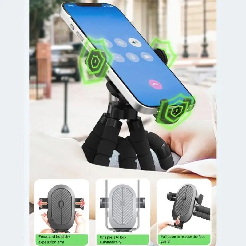 360° Rotating Phone Holder for Stroller, Desk & Gym Flexible Stand