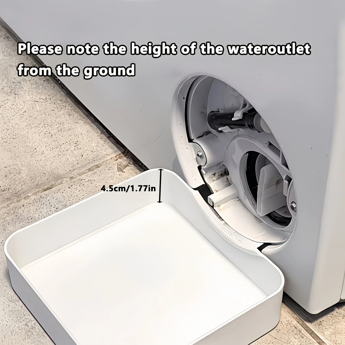 Washing Machine Drain Tray Water Catch Box Leak Proof Pan Drum Washer
