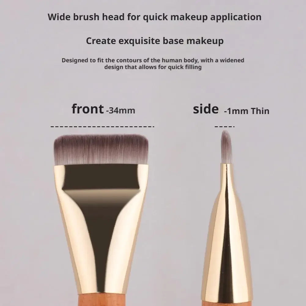 Flat Foundation Brush for Liquid makeup, Ultra Thin Face Makeup Flat Brush, Angled Makeup Brush for Blending Cream, Base Brush Peaceful Pleasures Health and Wellness