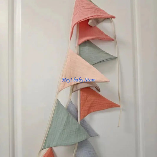 Multicolor Pennant Bunting Garland Flag | Baby Shower & Photos Party Bunting Garland Peaceful Pleasures Health and Wellness