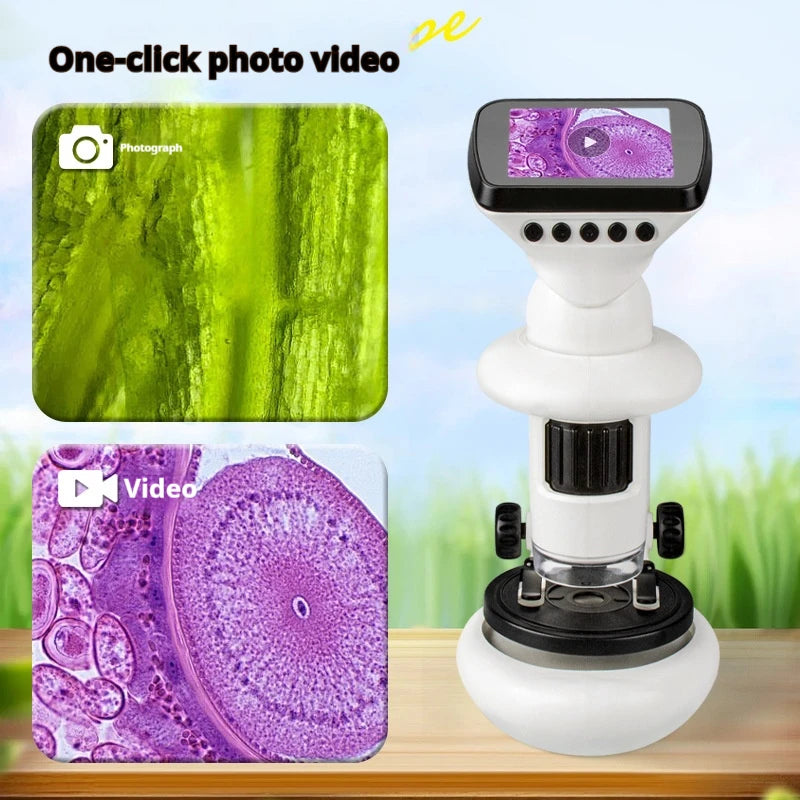 Children's Microscope Multifunctional Intelligent Wifi Electronic Microscope with Display Screen for Student Education Peaceful Pleasures Health and Wellness