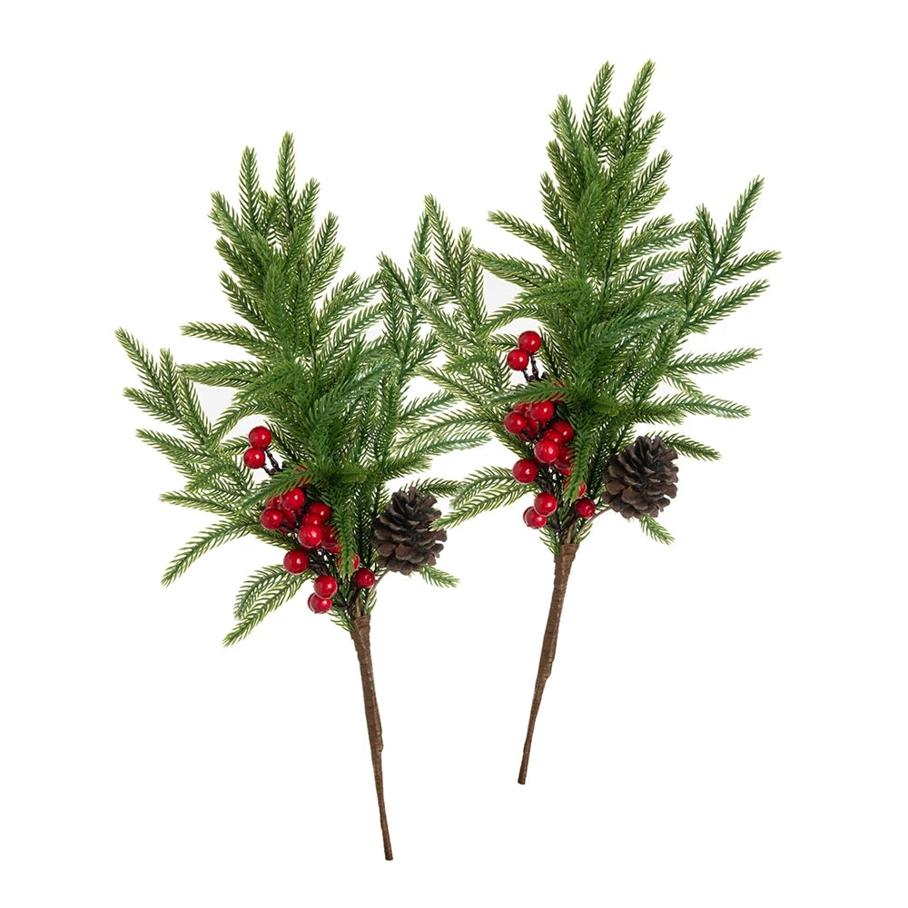 Artificial Pine Needle Branch for Christmas Wreath & Home Decor