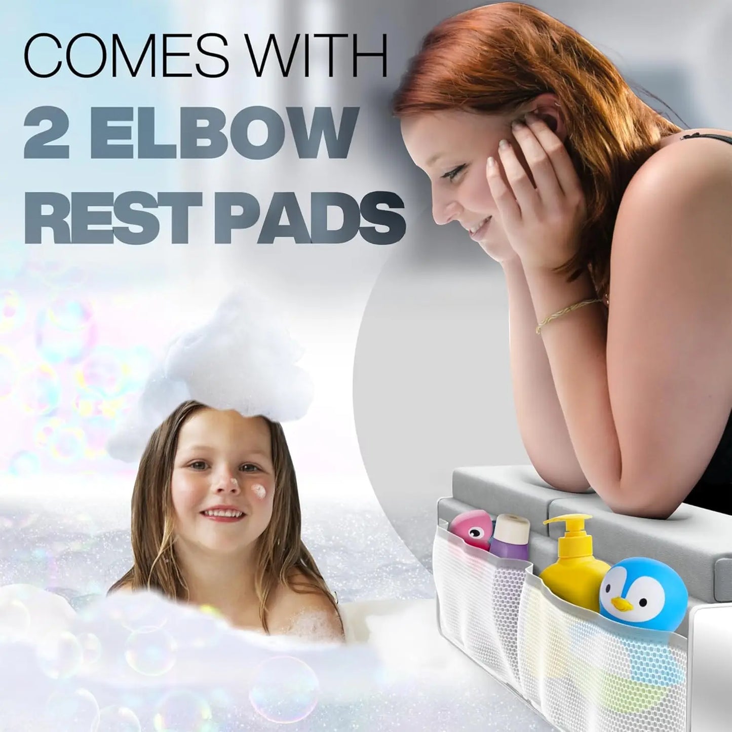Baby Bath Kneeler Pad – Foam Cushion with Toy Storage Pockets Peaceful Pleasures Health and Wellness