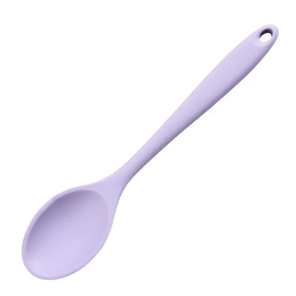 Food Grade Silicone Soup Spoon – Long Handle, Heat Resistant