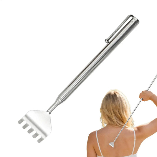 Extendable Back Scratcher Telescopic Stainless Steel Massager Long Reach Retractable Itch Remover For Home Gym Car Sleeping Peaceful Pleasures Health and Wellness