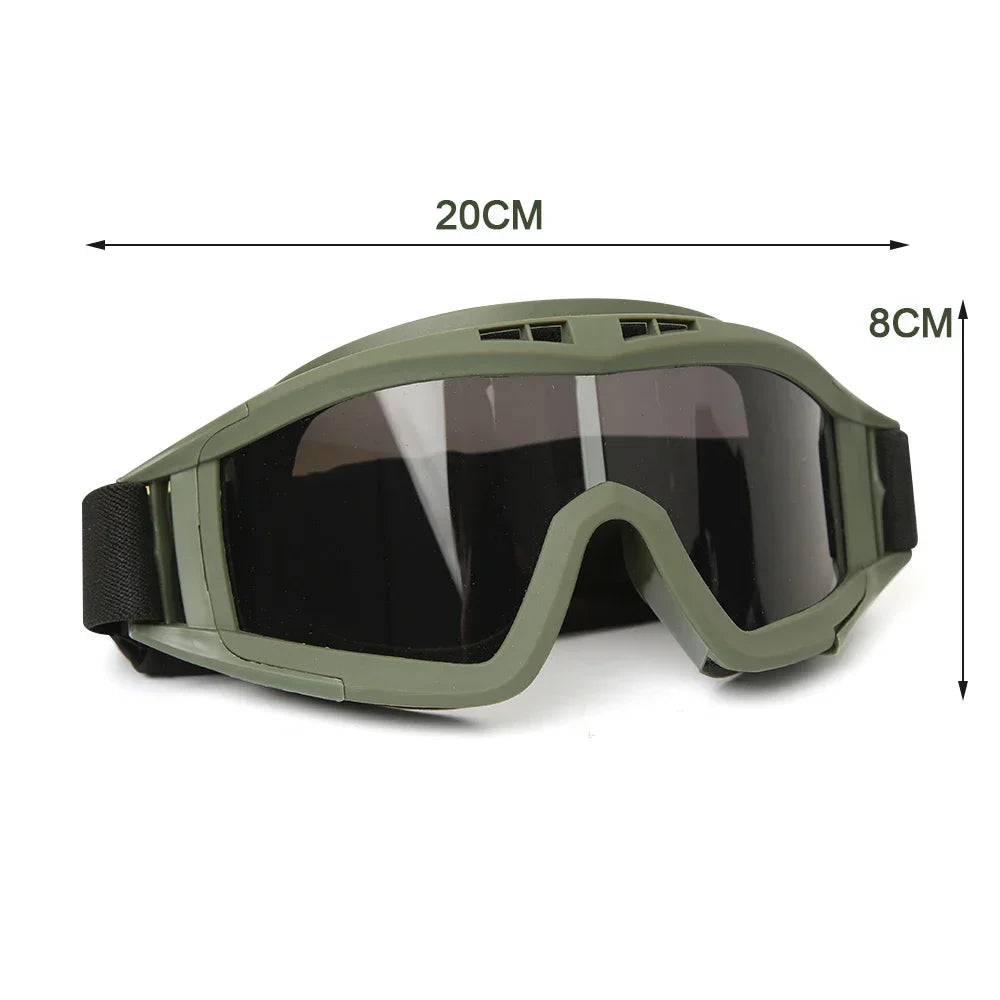Tactical Goggles 3 Lenses | Windproof Motocross Shooting