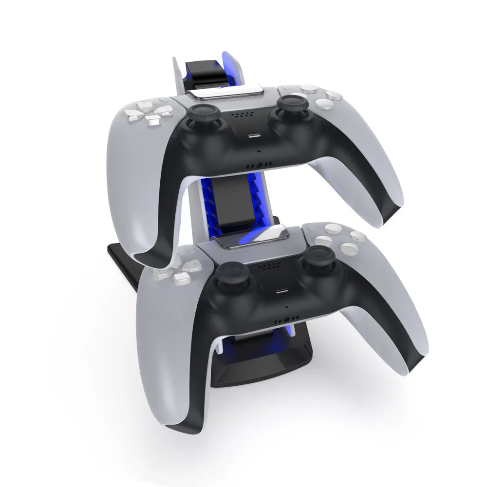Controller Charger Dock For PS5 Dual Charging Stand Station Cradle For Sony PS 5 Gaming Controller Gamepad Joystick Peaceful Pleasures Health and Wellness Default Title
