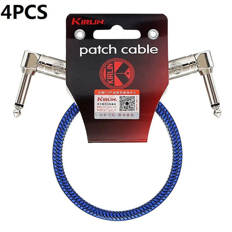 Kirlin 0 3 Meter Patch Cable Effect Pedal Weave Cloth 1 4 Angle Mono